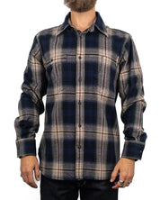 Pike Brothers - Flanellskjorta - 1937 Roamer - Blå/Beige - jhstore.se