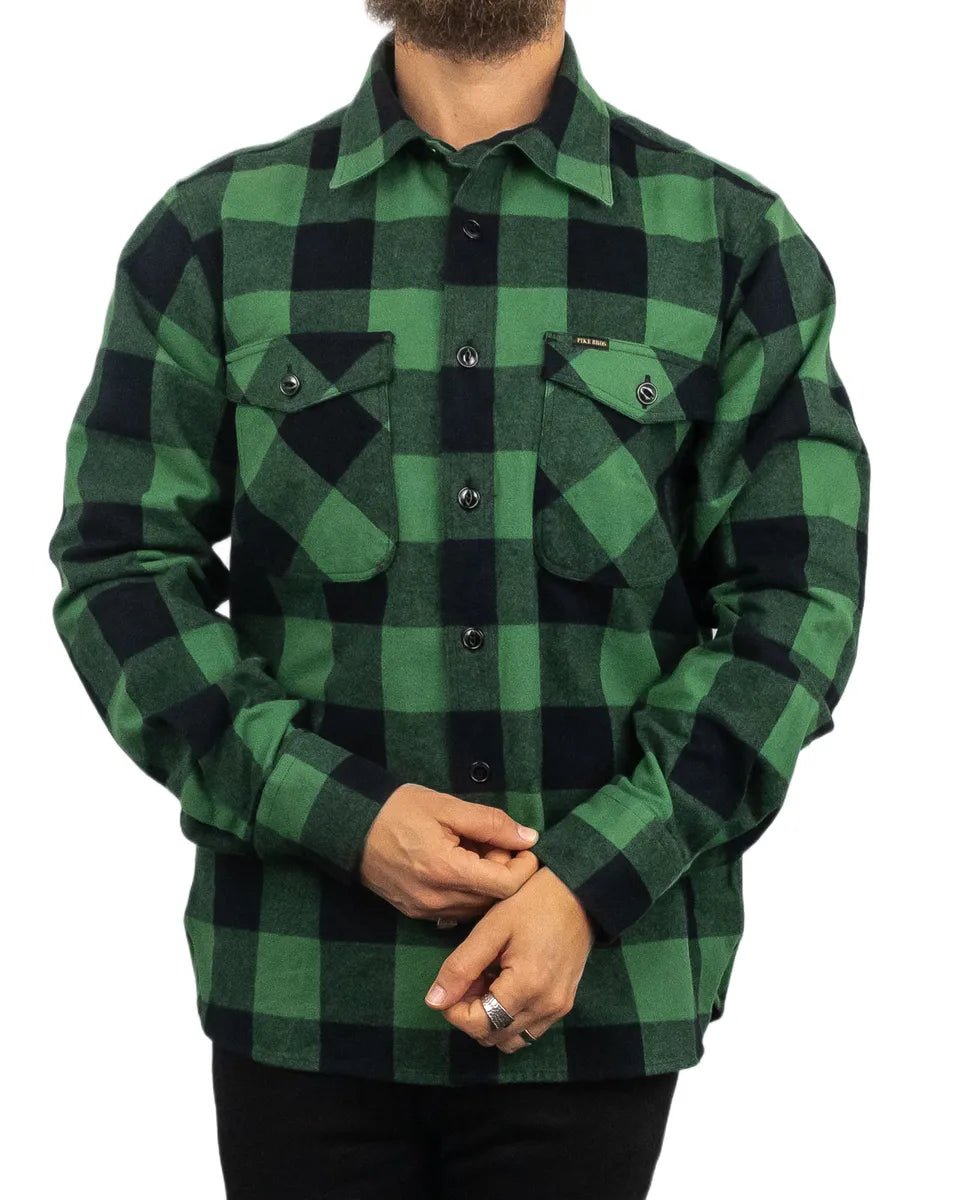 Pike Brothers - Flanellskjorta - 1943 CPO Shirt - Grön - jhstore.se