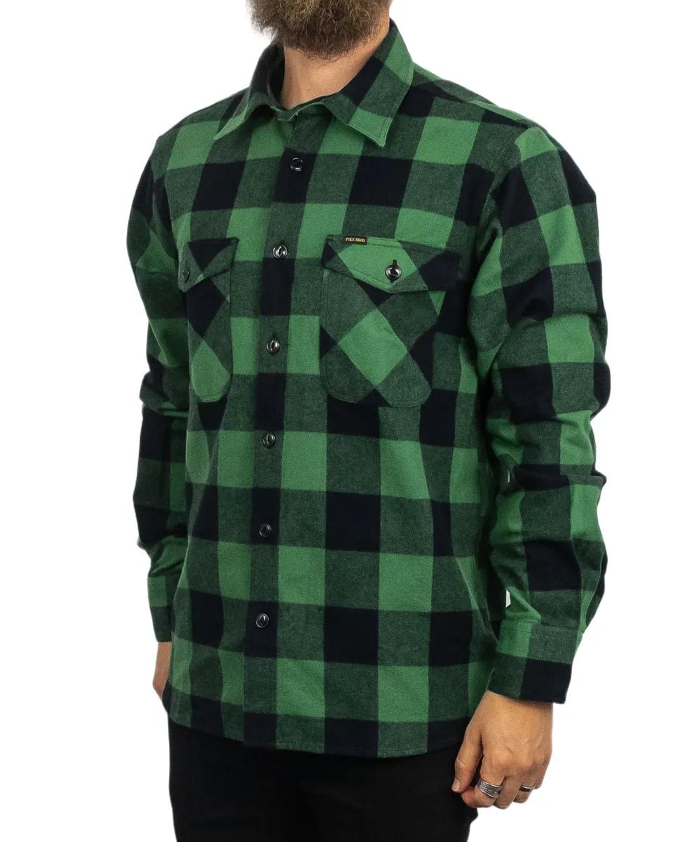 Pike Brothers - Flanellskjorta - 1943 CPO Shirt - Grön - jhstore.se