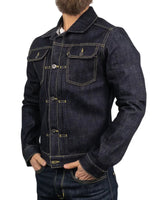 Pike Brothers - Jeansjacka 15Oz 1958 Roamer - Otvättad Indigo