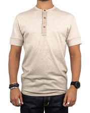 Pike Brothers - Kortärmad Henley - 1927 - Natur - jhstore.se