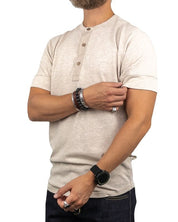 Pike Brothers - Kortärmad Henley - 1927 - Natur - jhstore.se