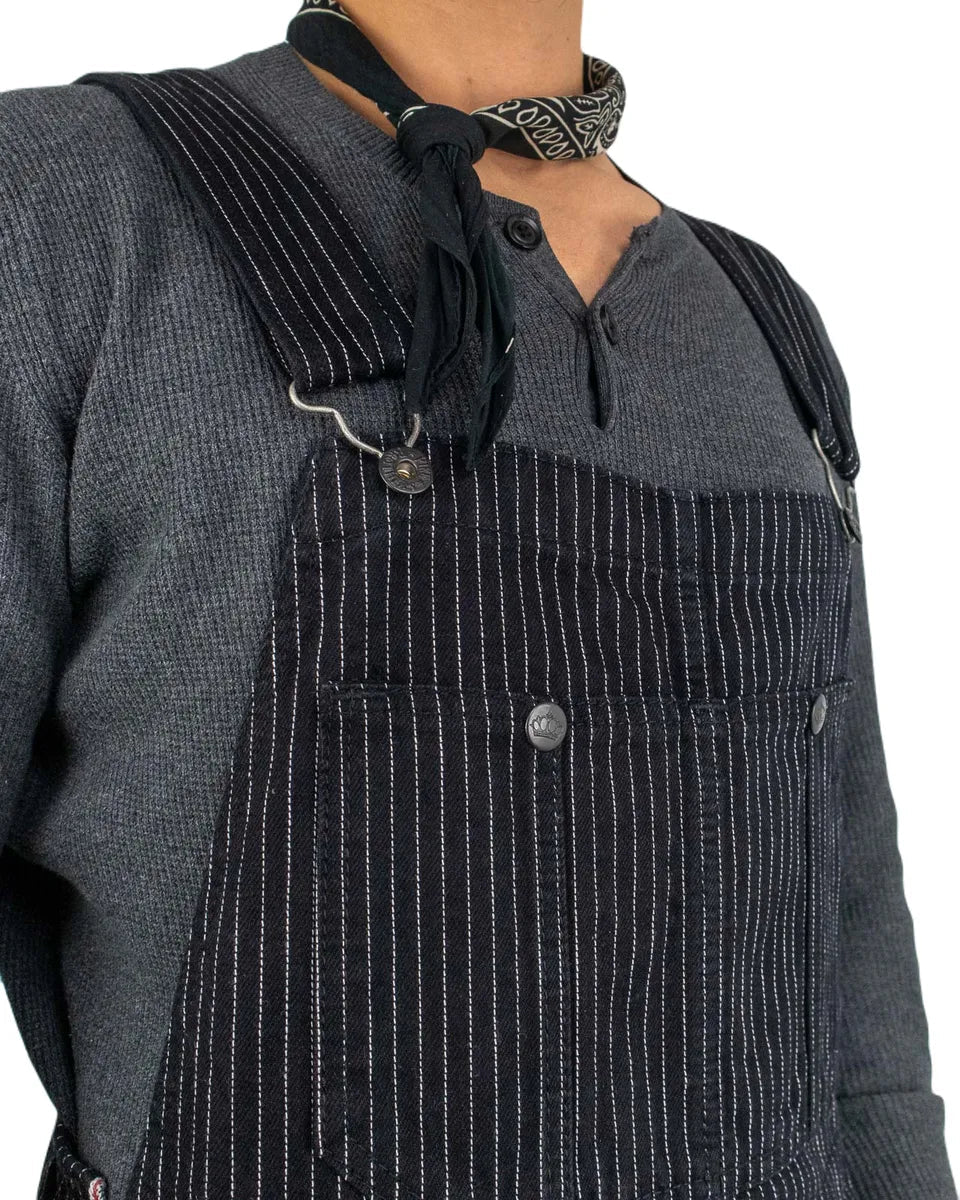 Pike Brothers - Mechanic Bib 1953 - Hängslebyxor - Wabash Svart - jhstore.se