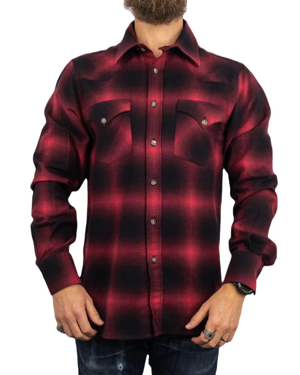 Pike Brothers - Rider Shirt 1952 Western - Nashville - Röd - jhstore.se