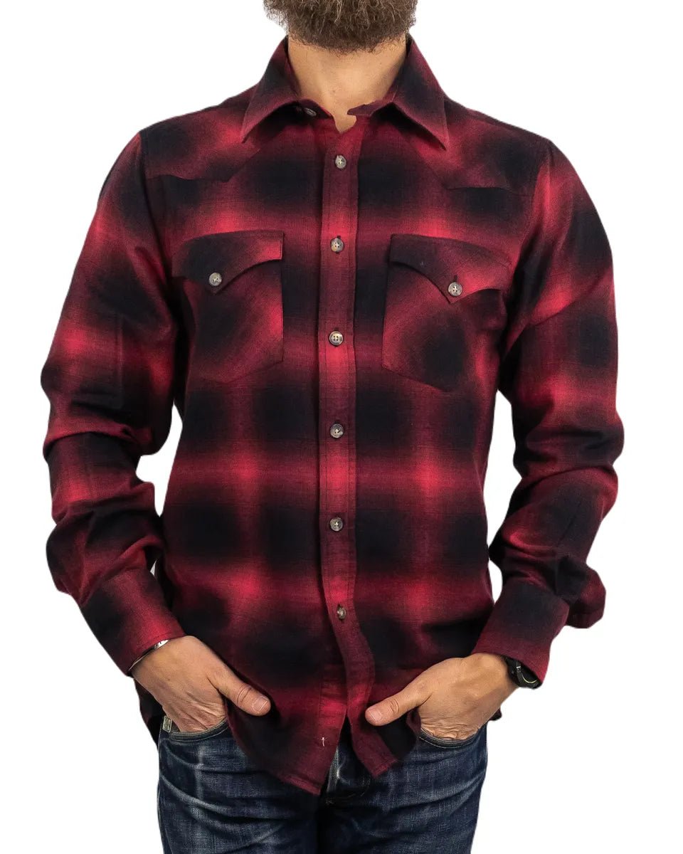 Pike Brothers - Rider Shirt 1952 Western - Nashville - Röd - jhstore.se