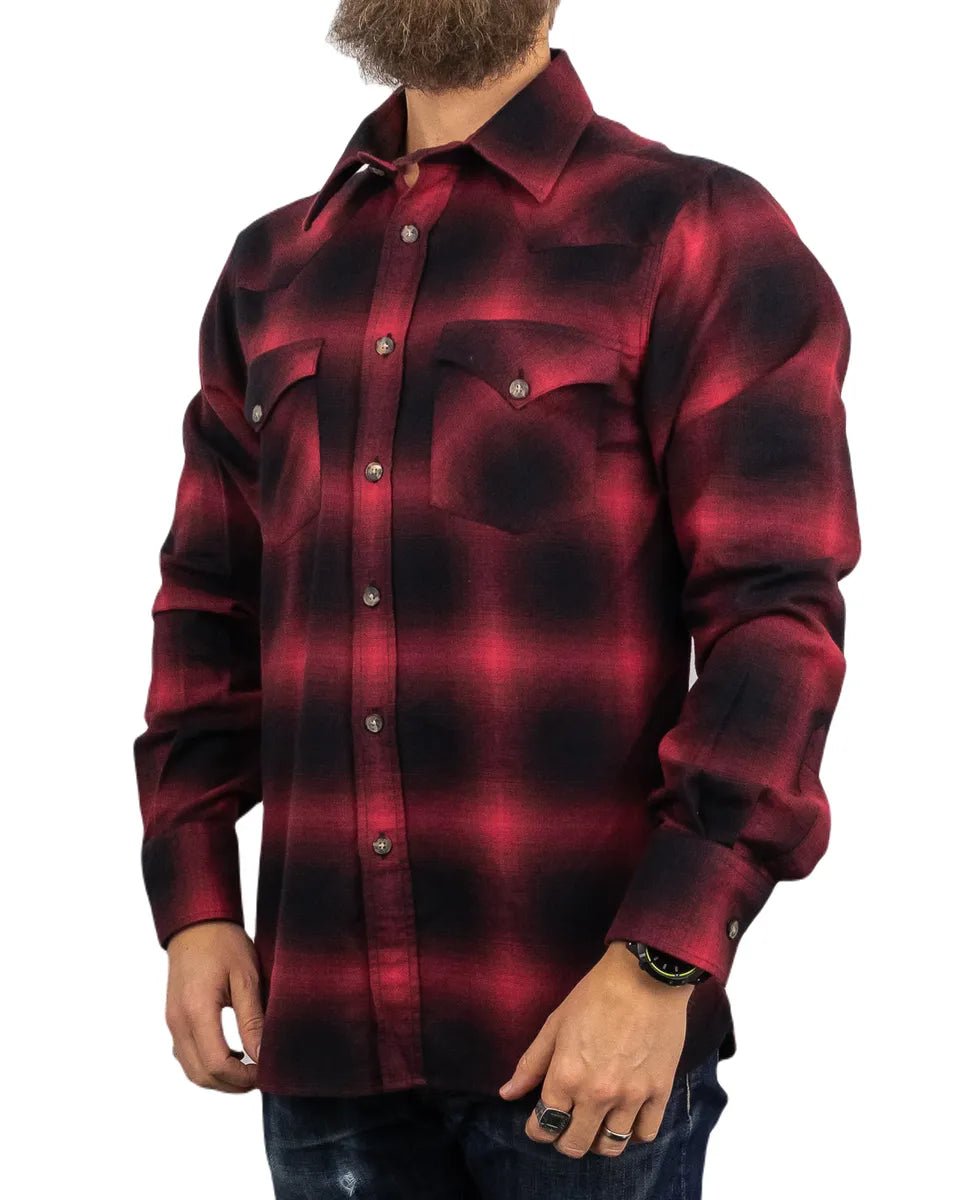 Pike Brothers - Rider Shirt 1952 Western - Nashville - Röd - jhstore.se