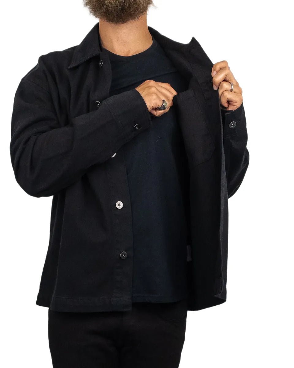 Resteröds - Canvas Jacka - Overshirt Armstrong - Svart - jhstore.se