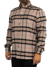 Resteröds - Flanellskjorta Randig - Woody - Beige - jhstore.se