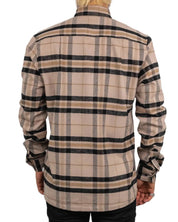 Resteröds - Flanellskjorta Randig - Woody - Beige - jhstore.se