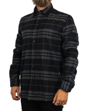 Resteröds - Flanellskjorta Randig - Woody - Svart - jhstore.se