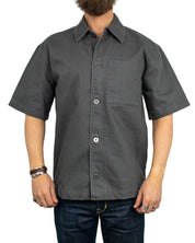 Resteröds - Kortärmad Canvas Skjorta - Noah - Grå - jhstore.se