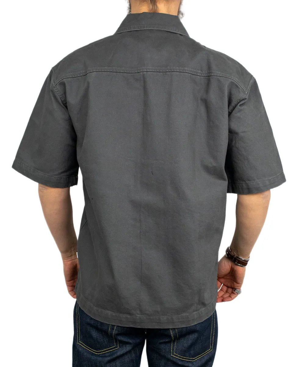 Resteröds - Kortärmad Canvas Skjorta - Noah - Grå - jhstore.se