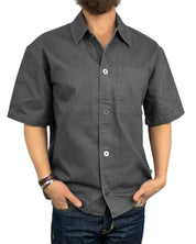 Resteröds - Kortärmad Canvas Skjorta - Noah - Grå - jhstore.se