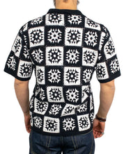 Resteröds - Kortärmad Virkad Skjorta - Leon - Svart/Vit - jhstore.se