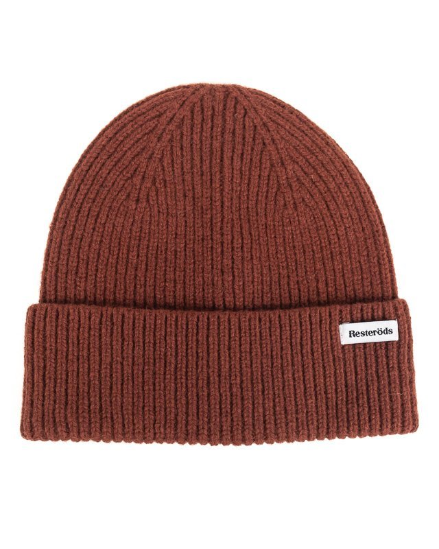 Resteröds - Mössa i Merinoull - Vinröd - jhstore.se
