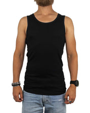 Resteröds - Ribbat Linne Bambu 2 pack - Svart - jhstore.se