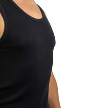 Resteröds - Ribbat Linne Bambu 2 pack - Svart - jhstore.se