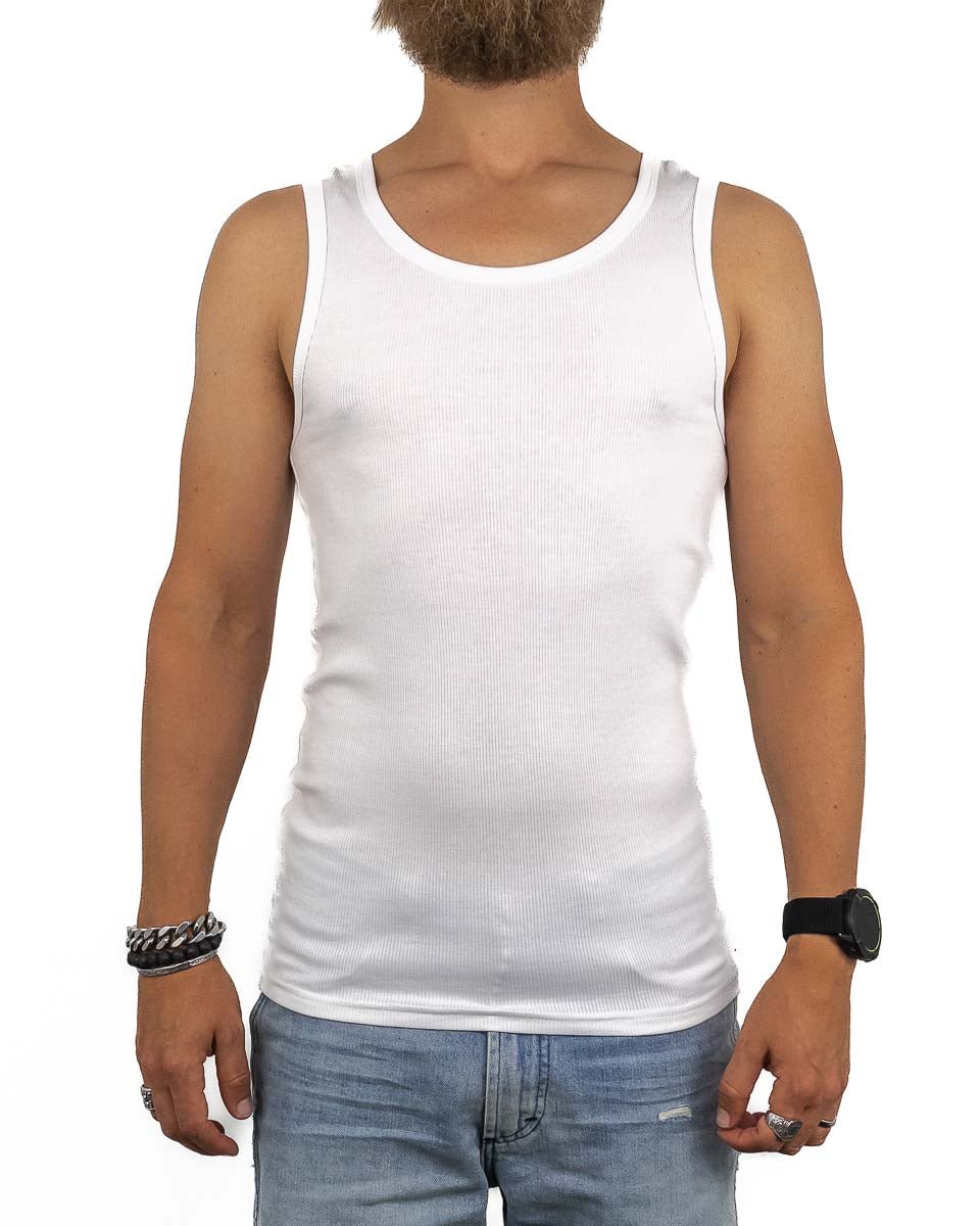 Resteröds - Ribbat Linne Bambu 2 pack - Vit - jhstore.se