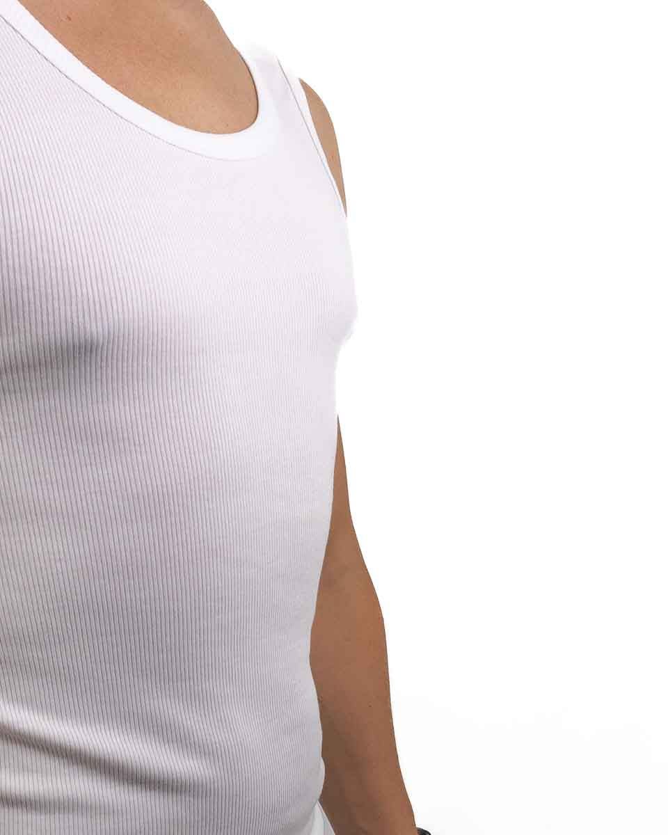 Resteröds - Ribbat Linne Bambu 2 pack - Vit - jhstore.se