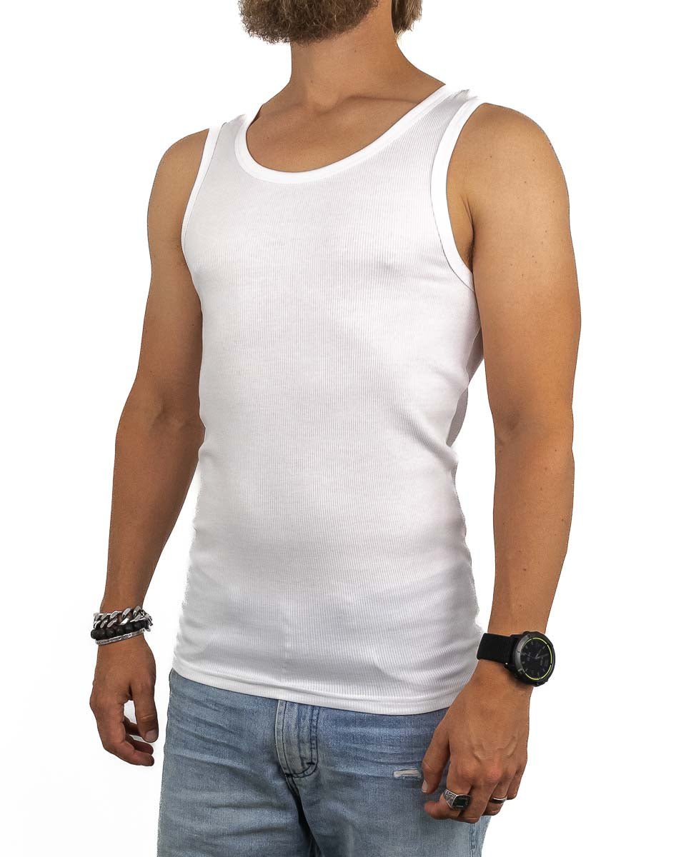 Resteröds - Ribbat Linne Bambu 2 pack - Vit - jhstore.se