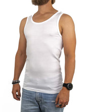 Resteröds - Ribbat Linne Bambu 2 pack - Vit - jhstore.se