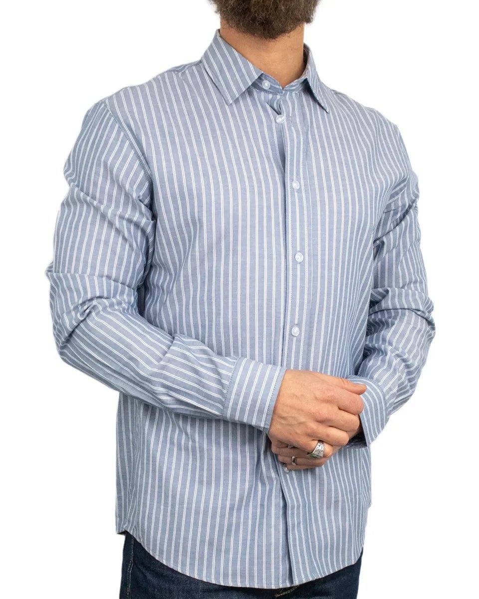 Resteröds - Skjorta - Davis Randig - Blå - jhstore.se