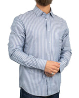 Resteröds - Shirt - Davis Striped - Blue