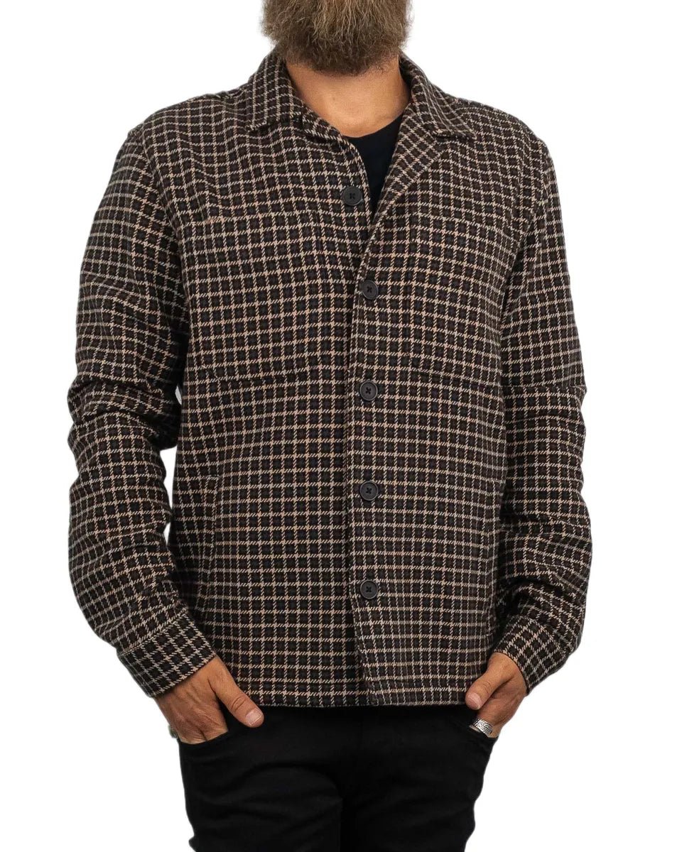 Resteröds - Skjorta Rutig - Overshirt Hugh - Brun - jhstore.se