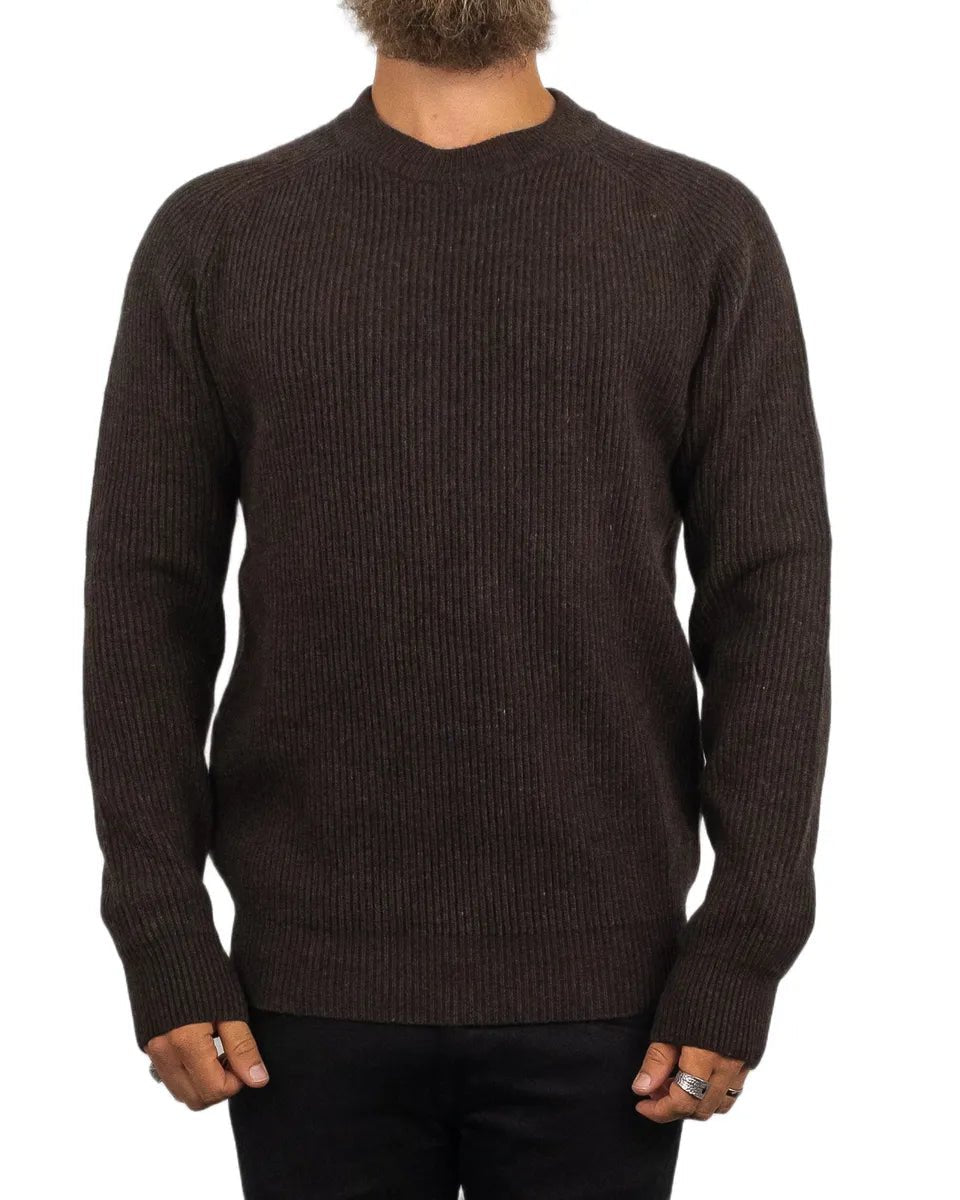Resteröds - Ull Sweatshirt - Michael Pullover - Brun - jhstore.se