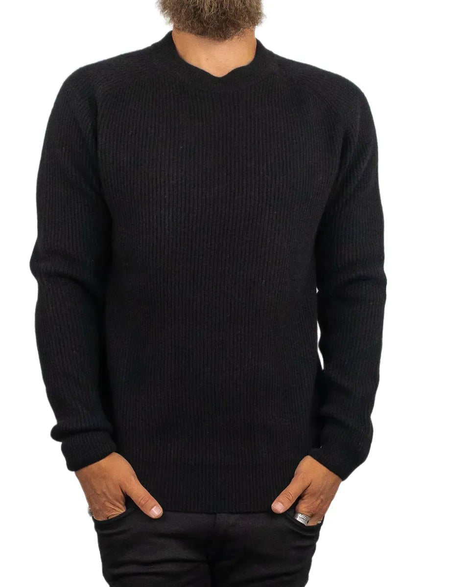 Resteröds - Ull Sweatshirt - Michael Pullover - Svart - jhstore.se