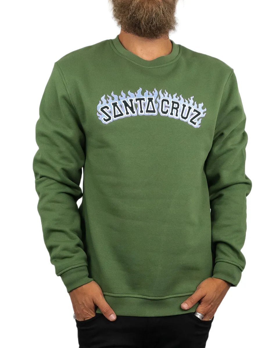 Santa Cruz - Sweatshirt - Burn Collegiate - Grön - jhstore.se
