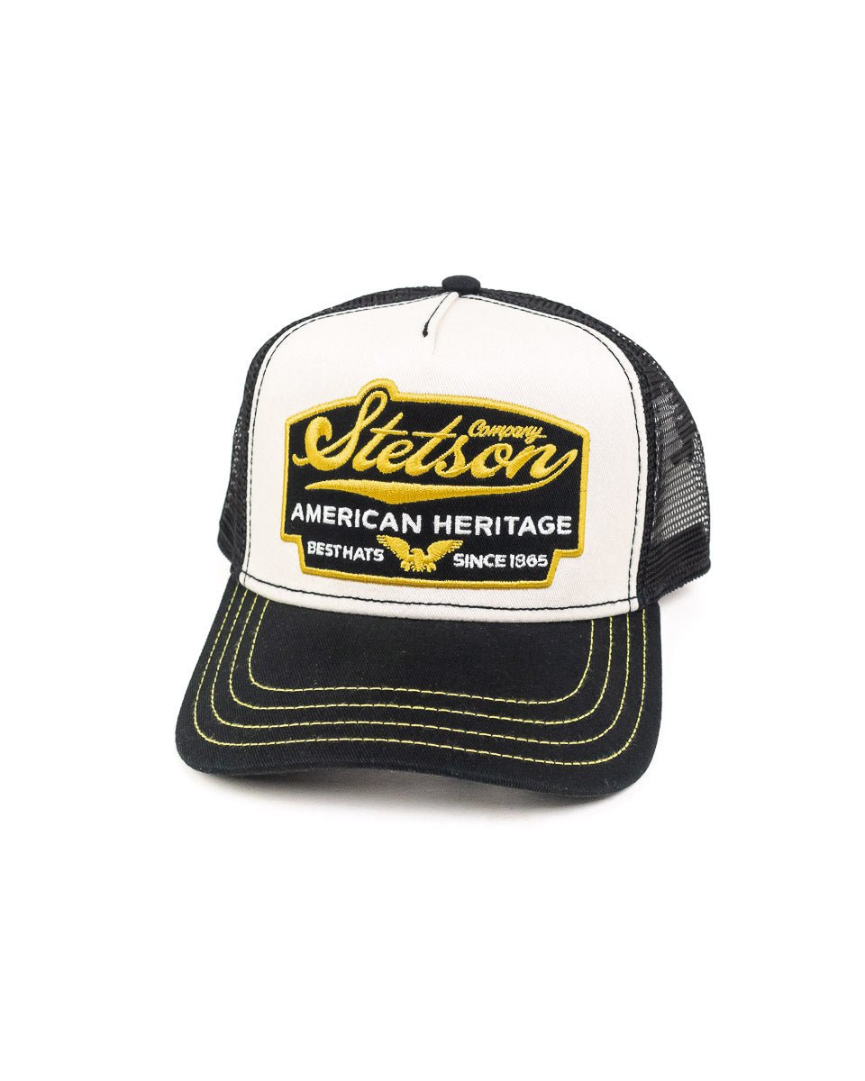 Stetson - Barn Truckerkeps Vit/Svart - American Heritage - jhstore.se