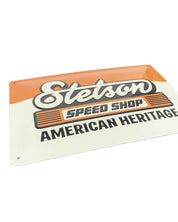 Stetson - Metallskylt - Speed Shop - Vit/Orange - jhstore.se