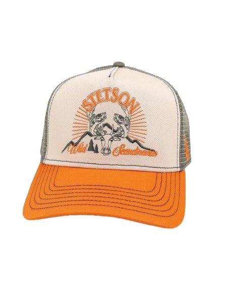 Stetson - Trucker Keps Hjort - Wild Scandinavian - Orange/Grå - jhstore.se