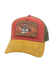Stetson - Trucker Keps Skull med Manchester Skärm - Brun/Röd - jhstore.se