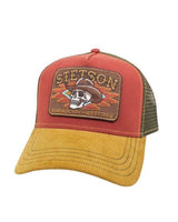 Stetson - Trucker Keps Skull med Manchester Skärm - Brun/Röd