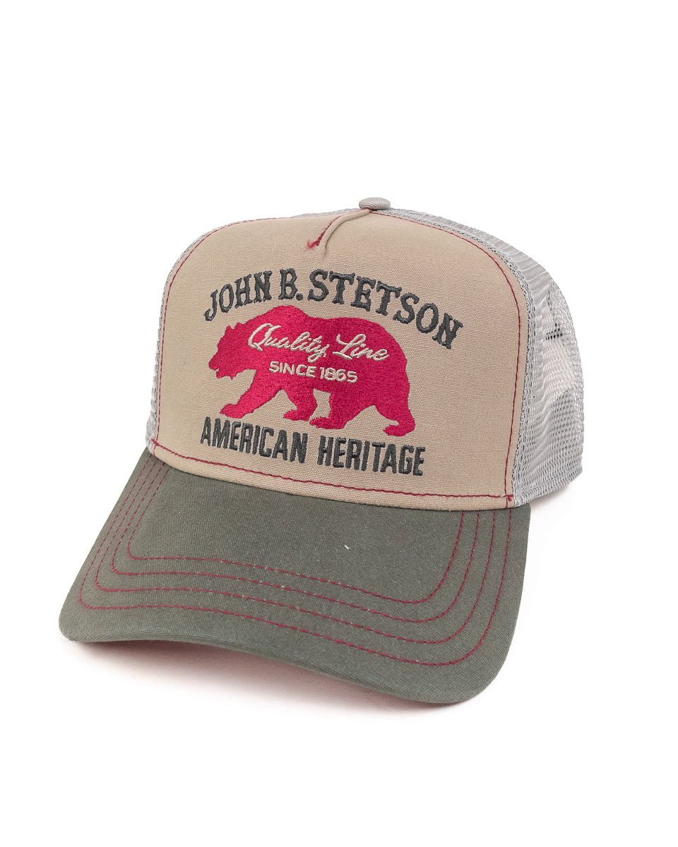 Stetson - Truckerkeps Beige - Bear - jhstore.se