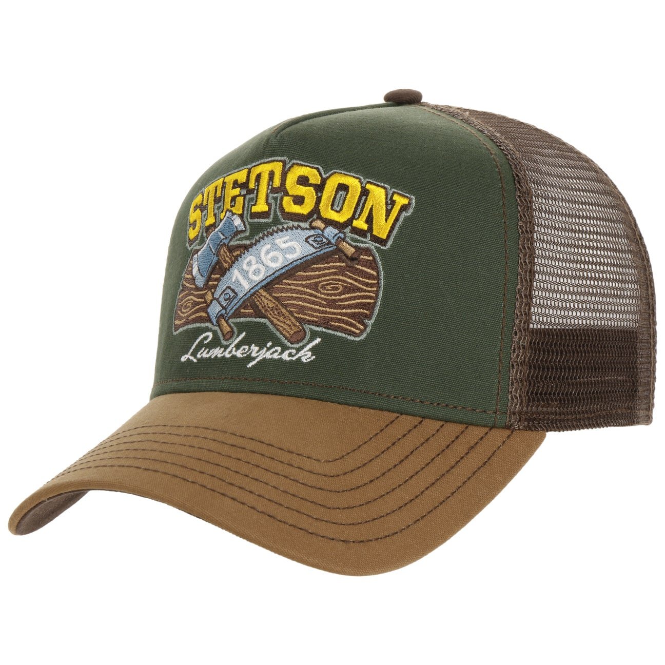 Stetson - Truckerkeps Grön / Brun - Lumberjack - jhstore.se