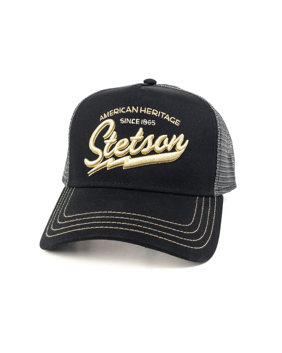 Stetson - Truckerkeps Svart - American Herritage - jhstore.se