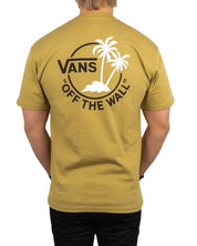 Vans - T-Shirt med Ryggtryck - Palm - Beige - jhstore.se