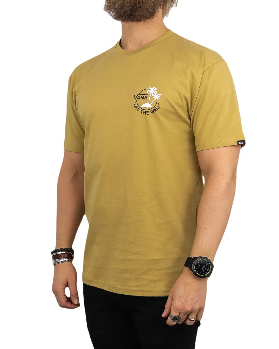 Vans - T-Shirt med Ryggtryck - Palm - Beige - jhstore.se