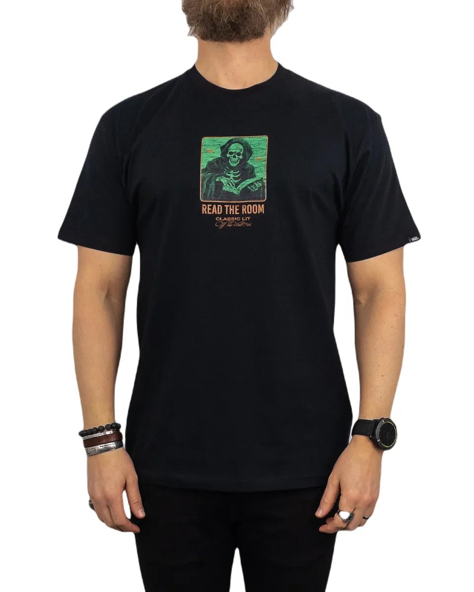 Vans - T-Shirt med Skelett - Read the Room - Svart - jhstore.se