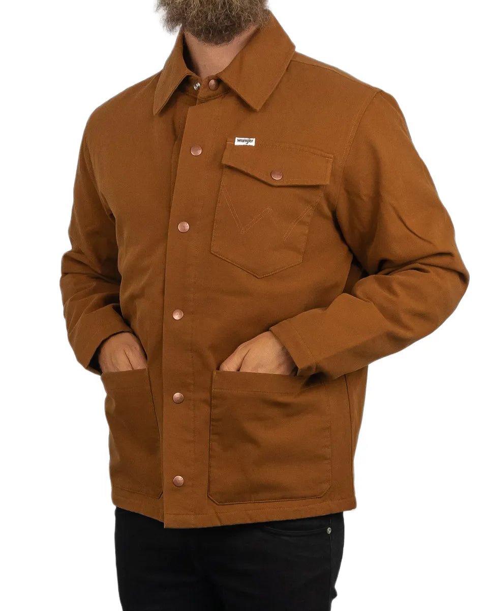 Wrangler - Canvasjacka - Transitional Monks Robe - Brun - jhstore.se