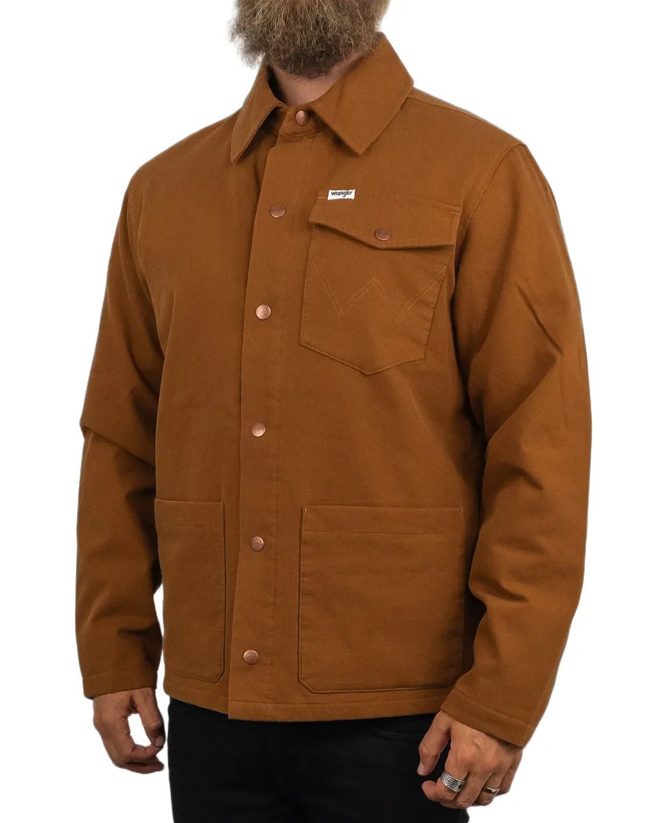 Wrangler - Canvasjacka - Transitional Monks Robe - Brun - jhstore.se