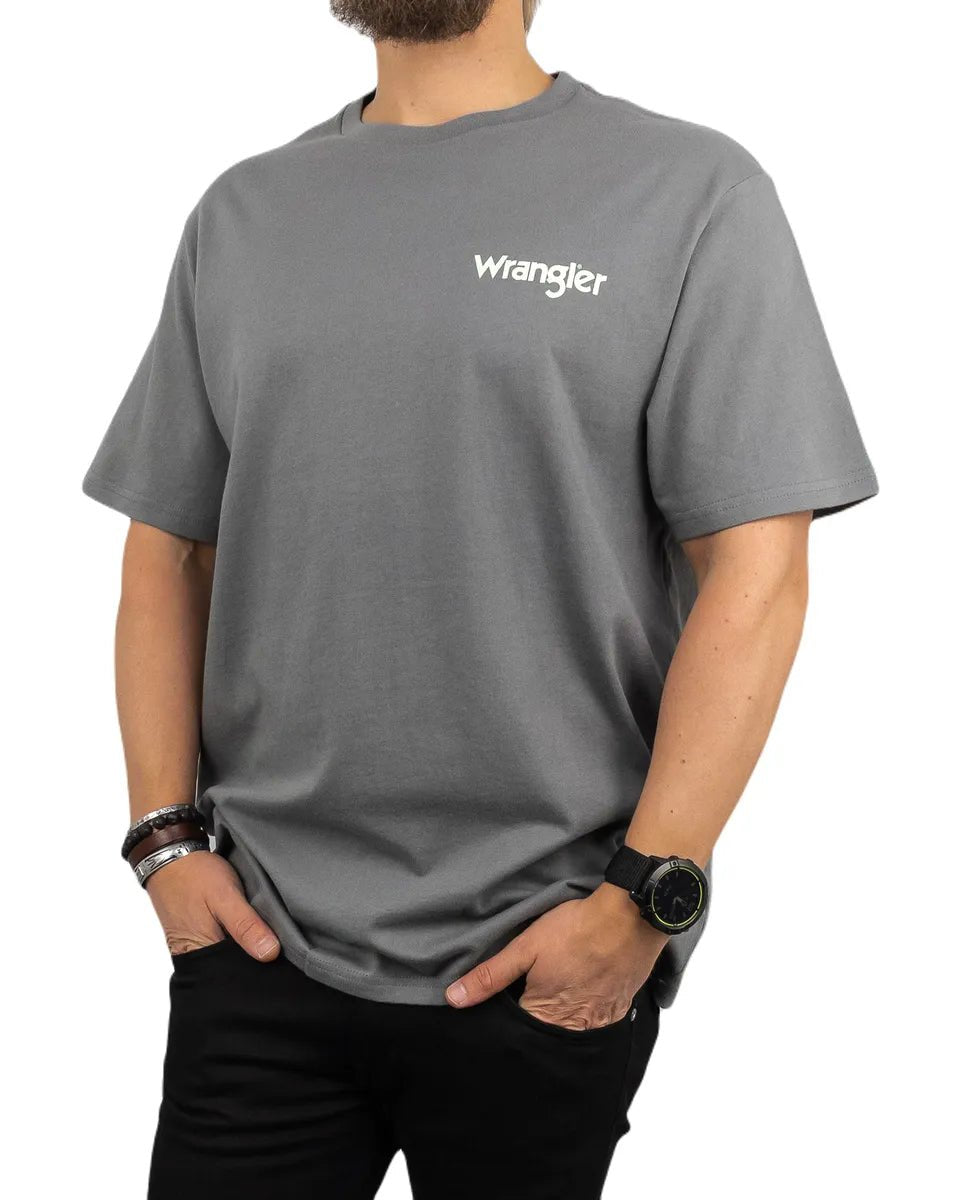 Wrangler - Casey Jones Graphic Tee - Grå - jhstore.se