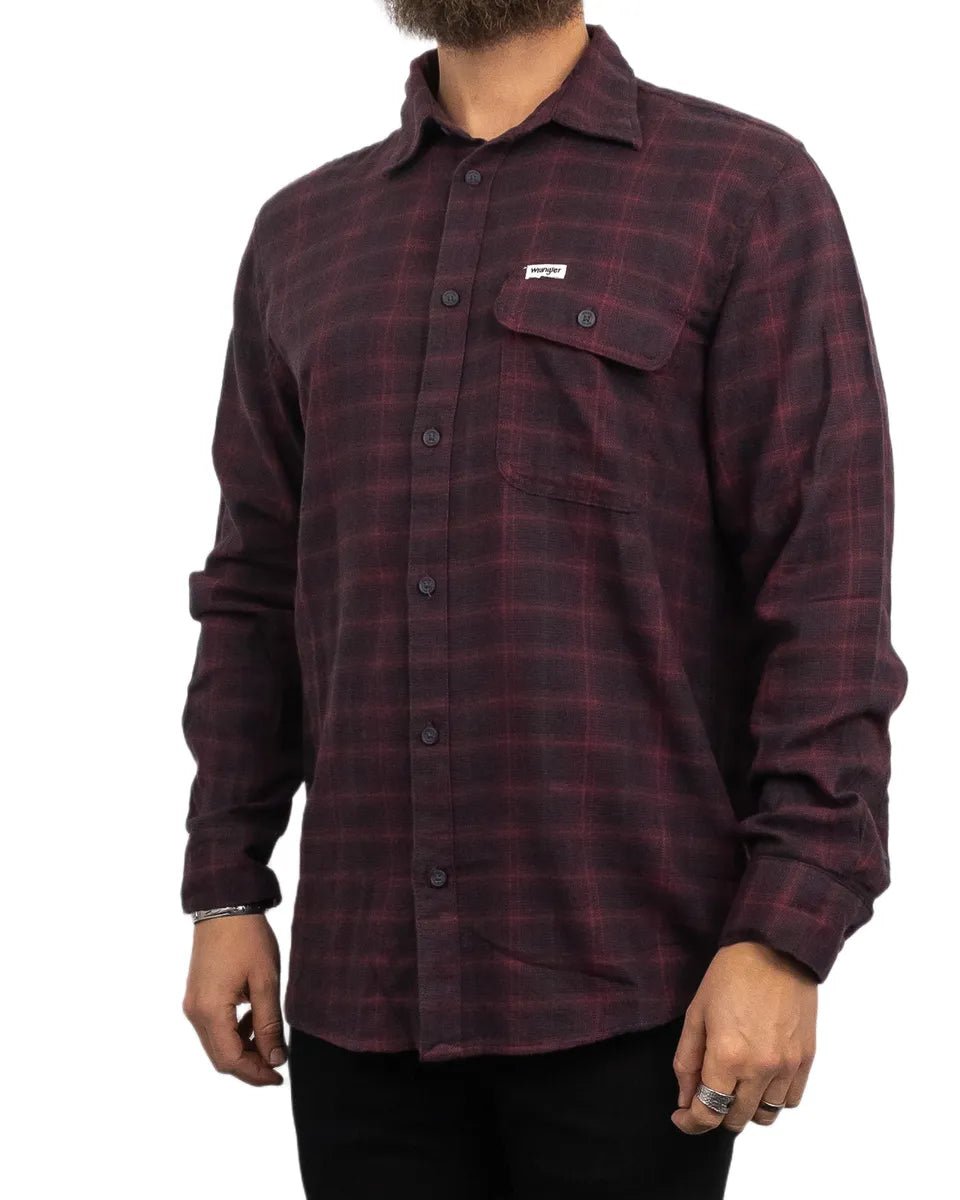 Wrangler - Flanell Skjorta - 1pkt Rutig - Röd - jhstore.se