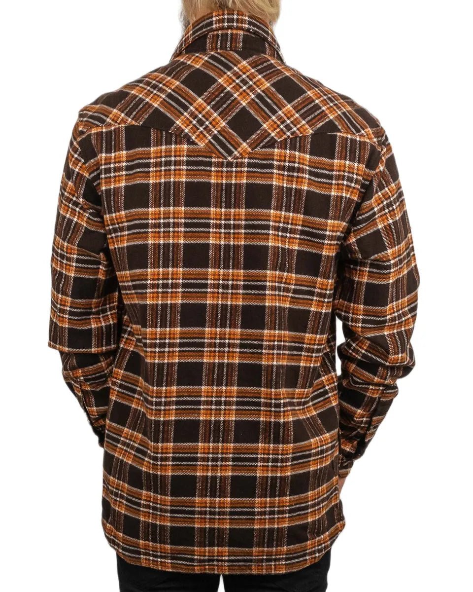 Wrangler - Flanell Skjorta Rutig - Heavyweight Overshirt - Brun - jhstore.se