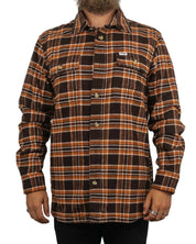 Wrangler - Flanell Skjorta Rutig - Heavyweight Overshirt - Brun - jhstore.se
