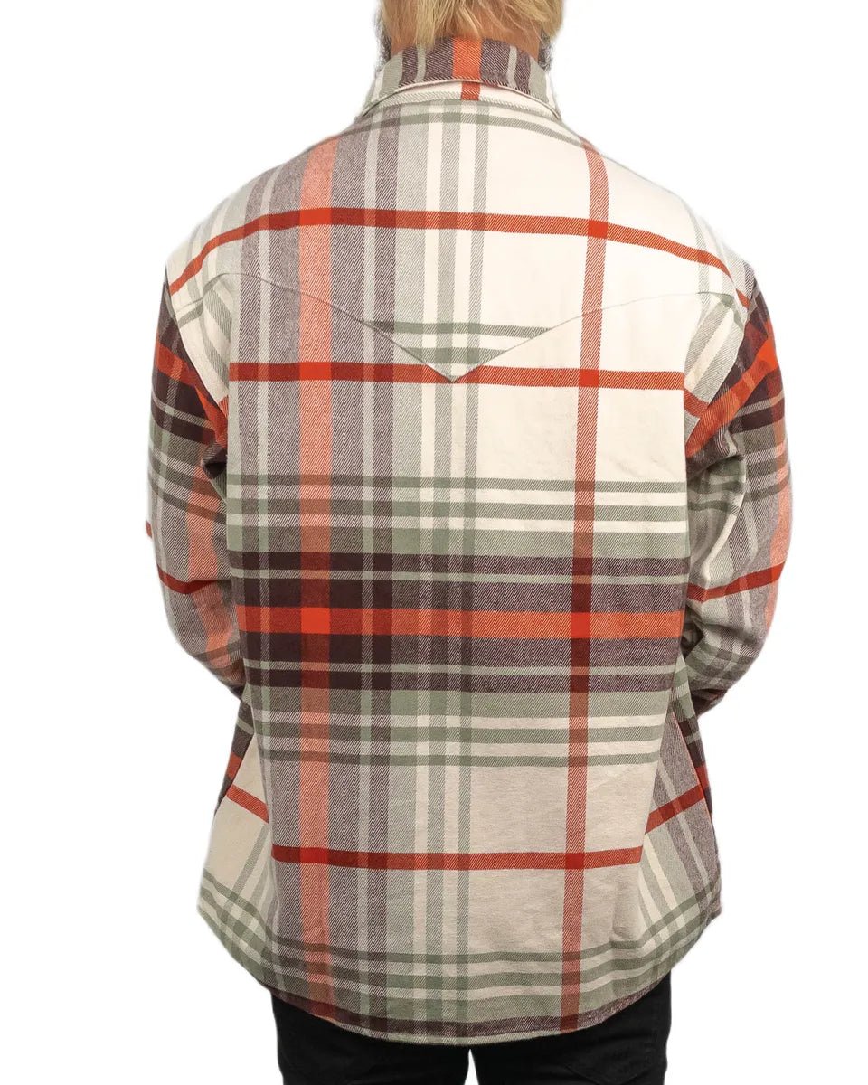 Wrangler - Flanell Skjorta Rutig - Heavyweight Overshirt - Vit - jhstore.se