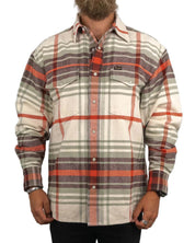 Wrangler - Flanell Skjorta Rutig - Heavyweight Overshirt - Vit - jhstore.se